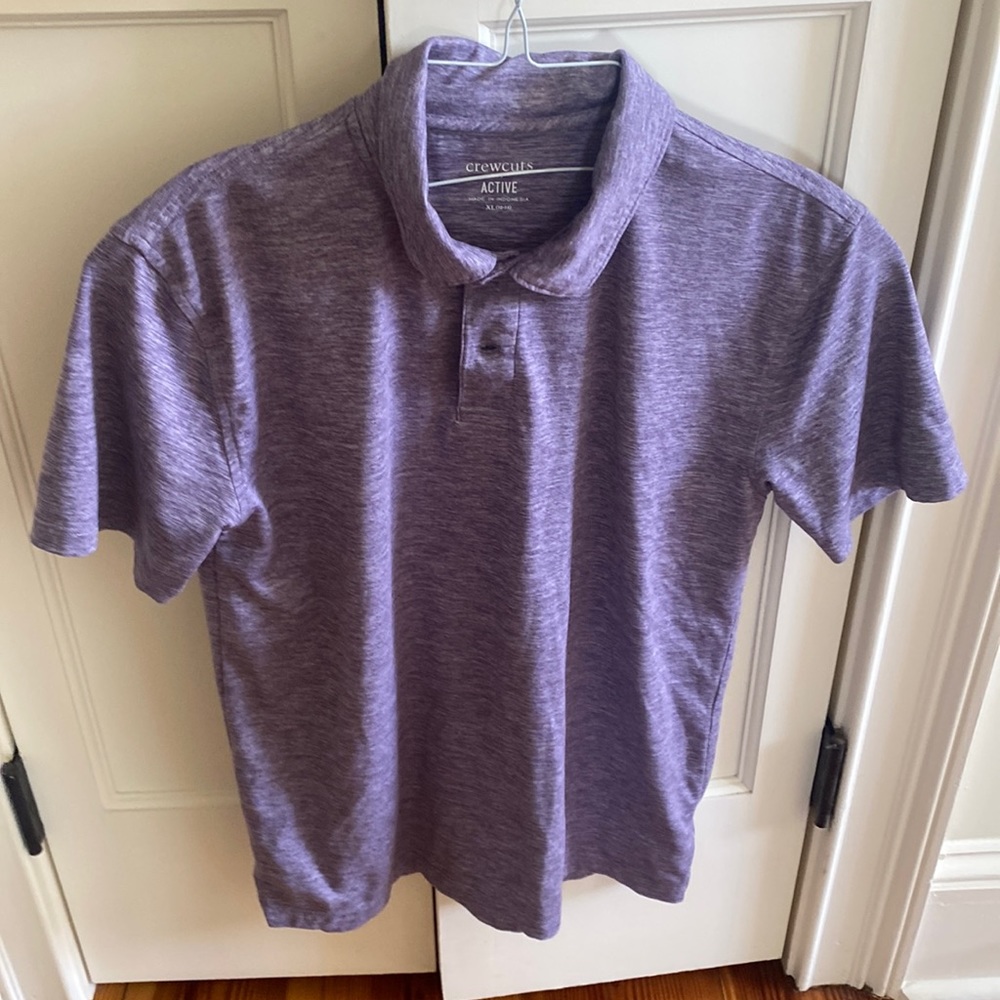 Crewcuts heather purple polo shirt